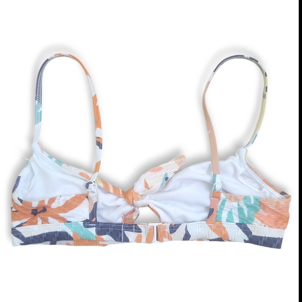 NWOT ROXY SWIM - The Sea Bralette Bikini Top Tropical Fabric XS Petite - Picture 4 of 7